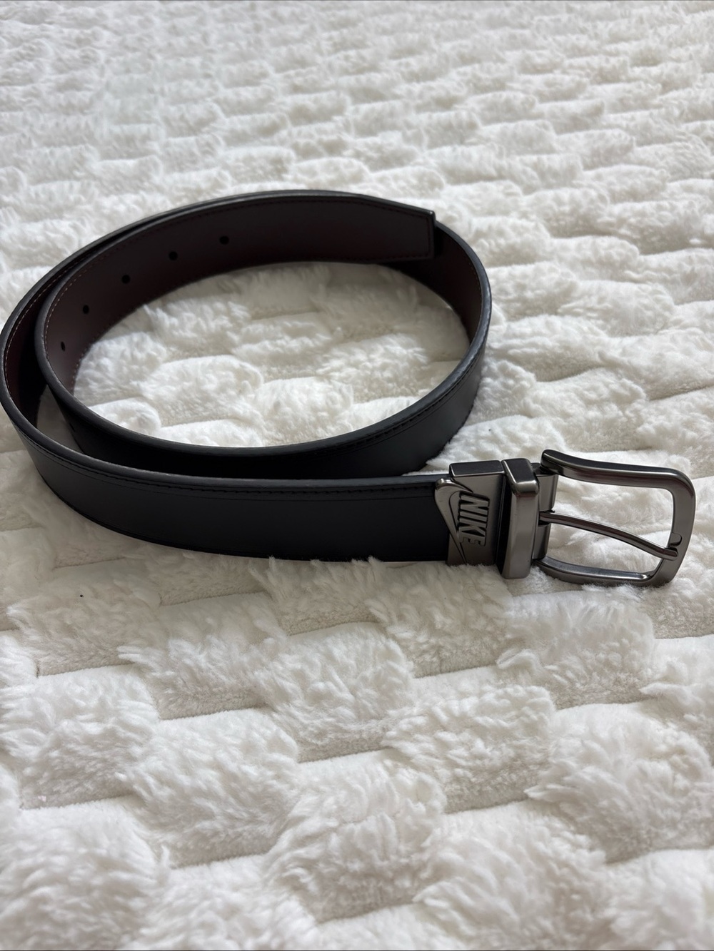 Nike Tour Core Reversible Golf Belt Black Brown Size Small 30-32 Buckle Sporty